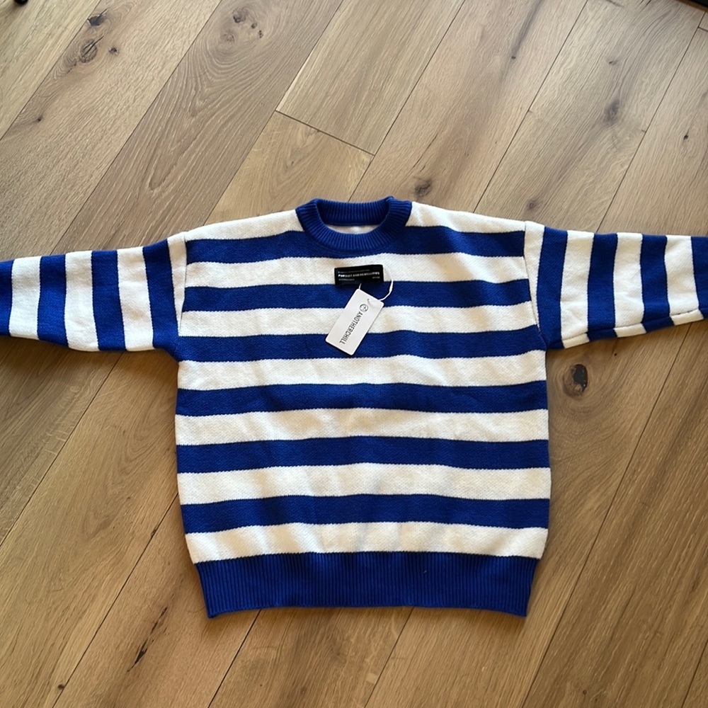 Blue striped sweater
